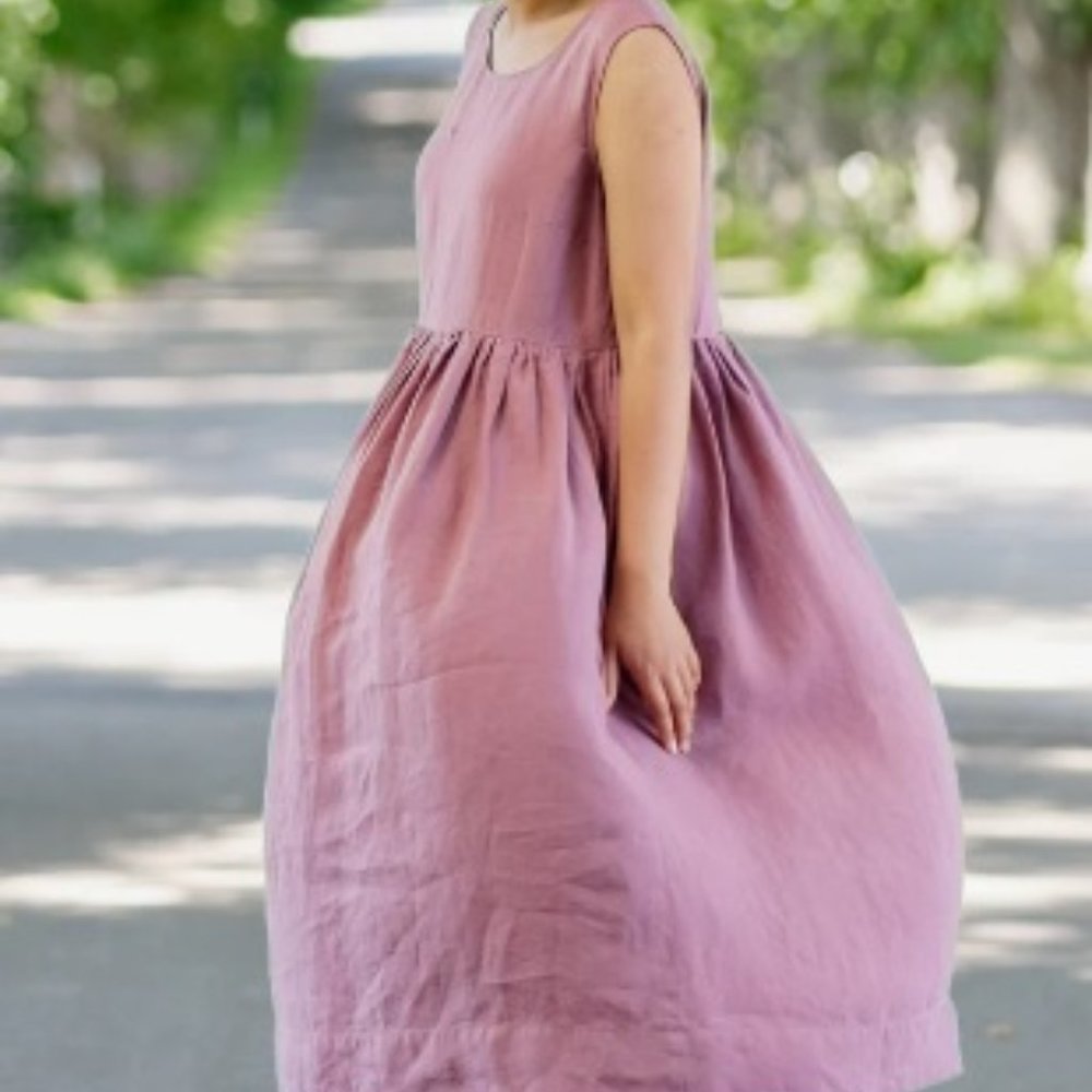 Son de Flor Malala Sleeveless Smock Dress XL Color: Phlox